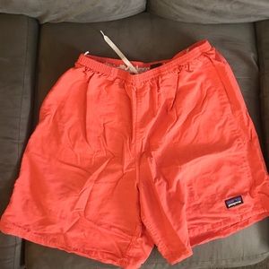Coral Patagonia Swim Trunks!